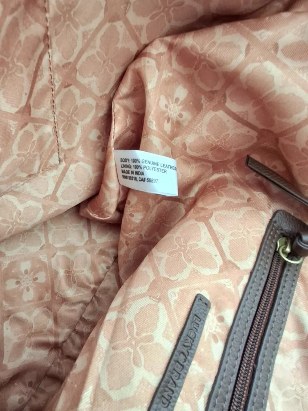 (New) Lucky Brand – Noel Calf Hair Leather Tote Shoulder Bag (Dark Cappucino)